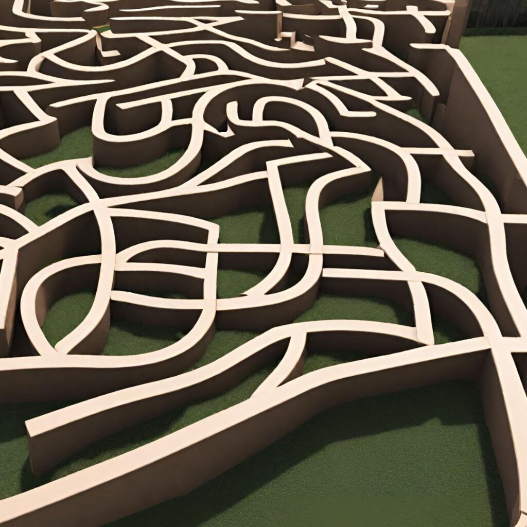 Undefined maze, without clear guardrails to find a way through it.